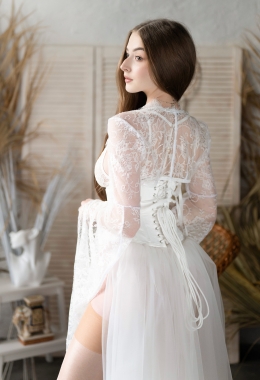 Bolero white lace